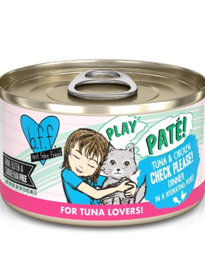 BFF Cat Play Tuna and Chicken Check Please! Dinner 2.8oz.(Case of 12)