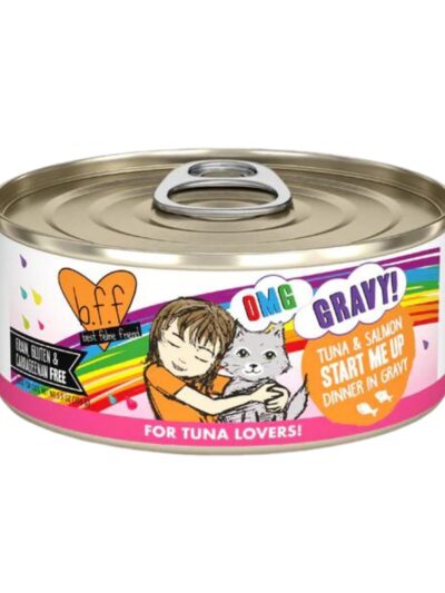 BFF Cat Omg Tuna and Salmon Start Me Up Dinner in Gravy 5.5oz. (Case of 8)