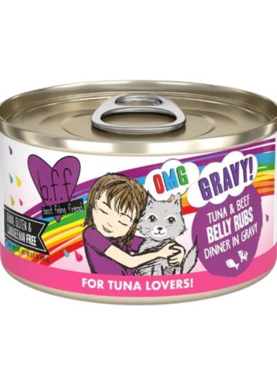 BFF Cat Omg Tuna and Beef Belly Rubs Dinner in Gravy 2.8oz. (Case of 12)