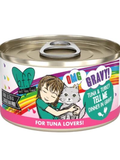 BFF Cat Omg Tuna and Turkey Tell Me Dinner in Gravy 2.8oz. (Case of 12)