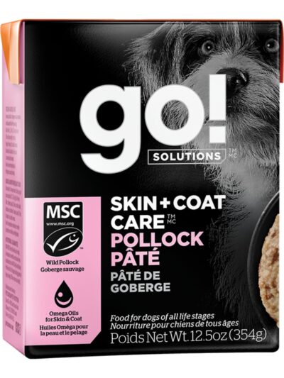 Go! Dog Skin & Coat Care Pate Pollock With Grain 12.5oz. (Case of 12)