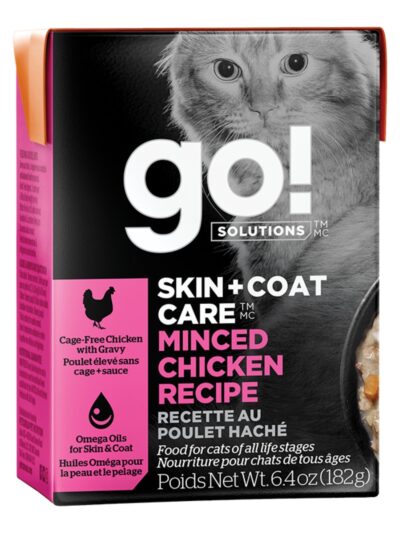 Go! Cat Skin & Coat Care Minced Chicken With Grain 6.4oz. (Case of 24)