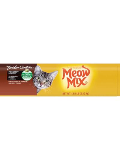 Meow-Mix Tender Centers w/Vitality Bursts Dry Cat Food Salmon & Turkey 13.5lb