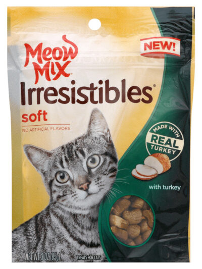 Meow-Mix Irresistibles Soft Cat Treats Turkey 5ea/3 oz