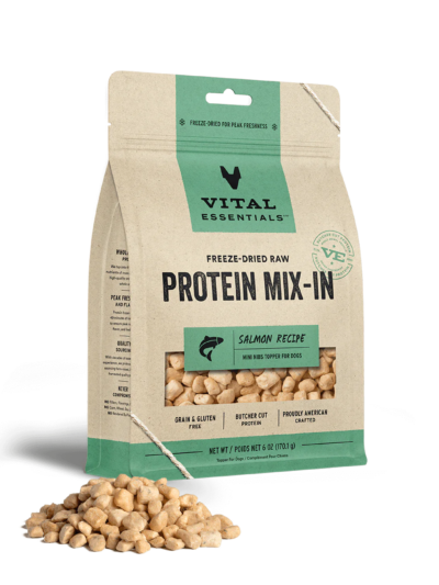 Vital Essentials Dog Freeze Dried Topper Salmon 6oz.