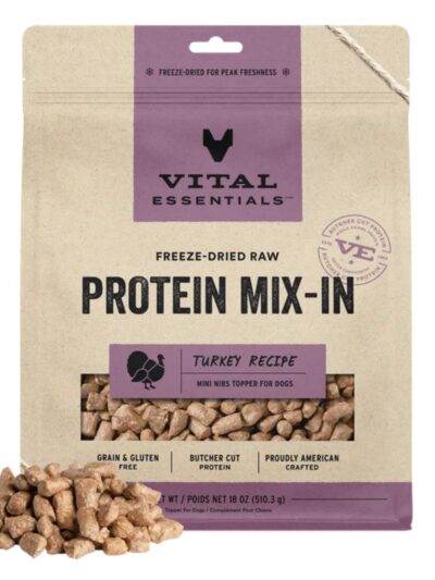 Vital Essentials Dog Freeze Dried Topper Turkey 18oz.