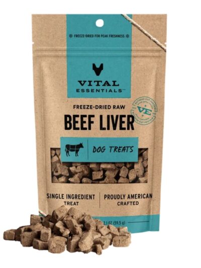 Vital Essentials Dog Freeze Dried Treat Beef Liver 15oz.