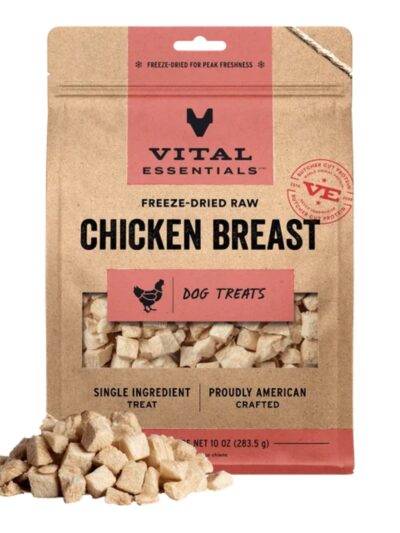 Vital Essentials Dog Freeze Dried Treat Chicken Breast 10oz.