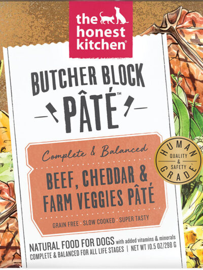 Honest Kitchen Dog Butcher Block Pate Beef And Cheddar 10.5oz. (Case of 6)