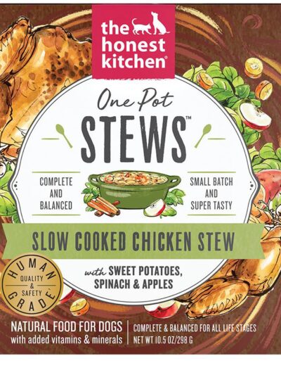 Honest Kitchen Dog One Pot Stew Slow Cooked Chicken With Sweet Potato; Spinach And Chicken 10.5oz. (Case of 6)