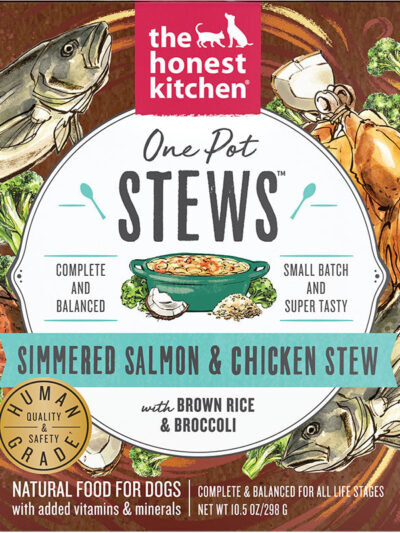 Honest Kitchen Dog One Pot Simmered Salmon And Chicken With Brown Rice And Broccoli 10.5oz. (Case of 6)