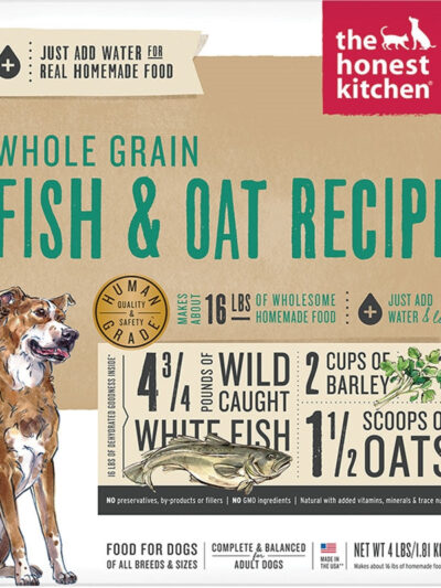 Honest Kitchen Dog Whole Grain Fish Oat 4Lb.Box