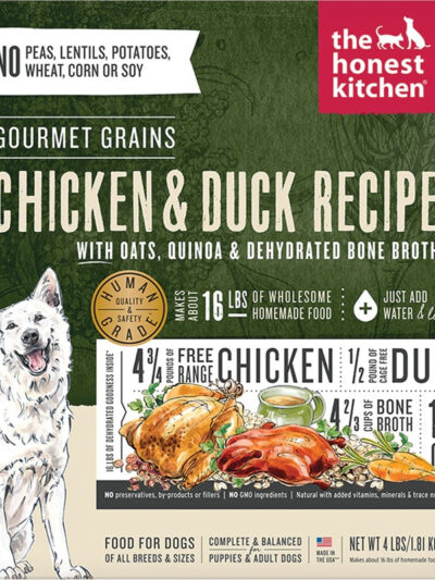 Honest Kitchen Dog Gourmet Grains Chicken And Duck 4Lbs. Box