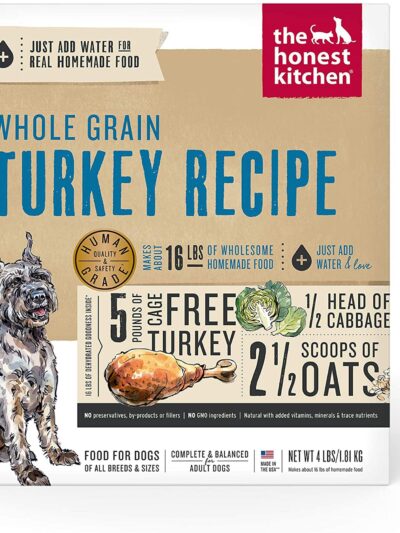 Honest Kitchen Dog Gourmet Grains Turkey And Whitefish 4Lbs. Box