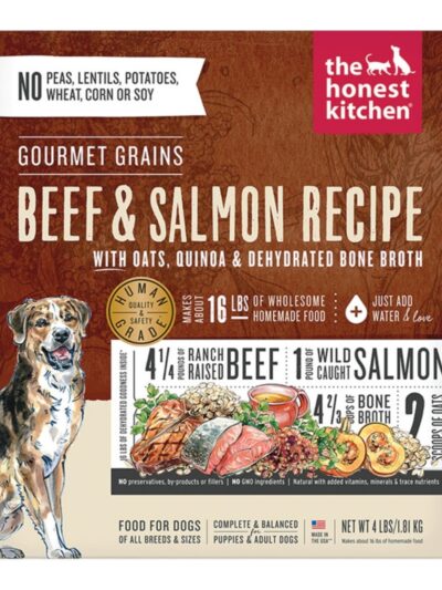 Honest Kitchen Dog Gourmet Grain Beef And Salmon 4Lbs. Box