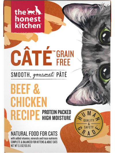 Honest Kitchen Cat Cate Beef Chicken 5.5oz. (Case of 12)