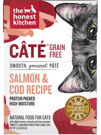 Honest Kitchen Cat Cate Salmon and Cod Pate 5.5oz. (Case of 12)