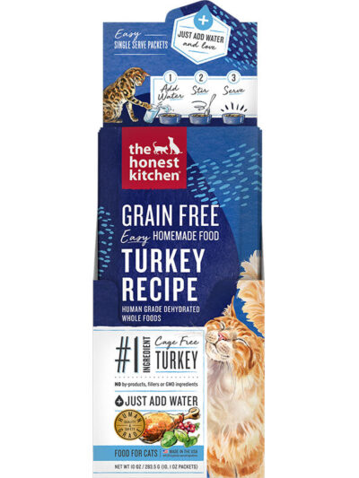 Honest Kitchen Cat Grain Free Dehydrated Turkey 1oz. (Case of 10)