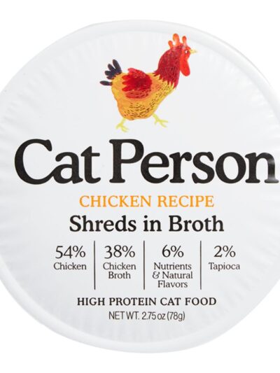 Cat Person Cat Bowl Booster Shreds In Broth Chicken 2.75Oz 24 Pack