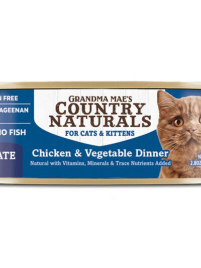 Grandma Mae's Country Naturals Pate Dinner Canned Cat Food Chicken & Vegetables 2.8oz