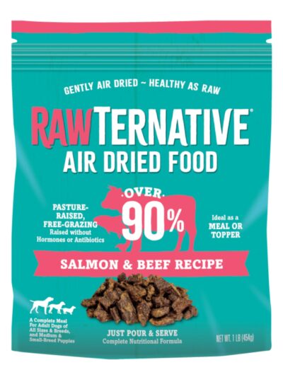 Grandma Mae's Country Naturals Rawternative Air Dried Dog Food Salmon & Beef 5oz