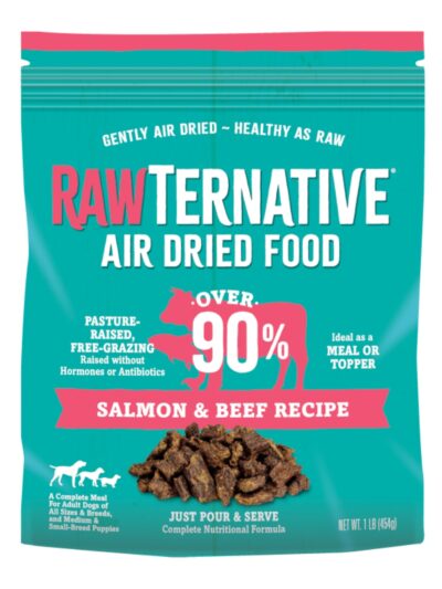 Grandma Mae's Country Naturals Rawternative Air Dried Dog Food Salmon & Beef 1lb