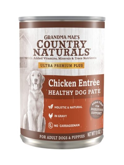 Grandma Mae's Country Naturals Healthy Dog Pate Wet Dog Food Chicken Entrée 13oz