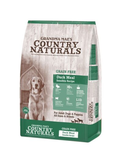 Grandma Mae's Country Naturals Grain Free LID Dry Dog Food Duck Meal Sensible 23lb