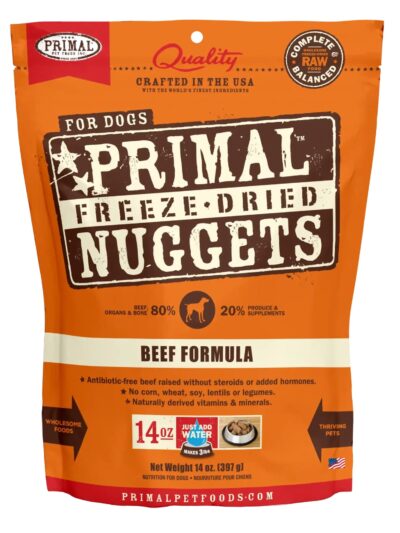 Primal Pet Foods Freeze Dried Dog Food 5.5oz.- Beef