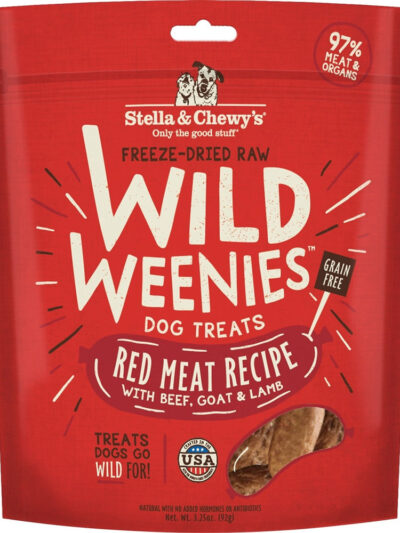 Stella And Chewys Dog Freeze Dried Weenie Red Meat 3.25 oz.