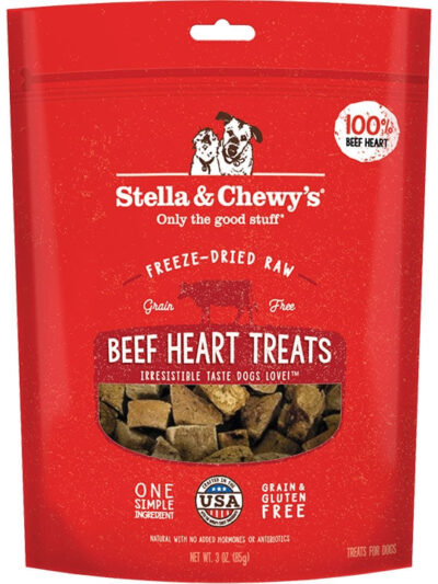 Stella And Chewys Dog Freeze-Dried Treat Beef Heart 3oz.