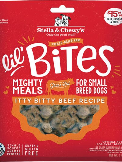 Stella And Chewys Dog Freeze-Dried Lil Bites Itty Bitty Beef 7 oz.