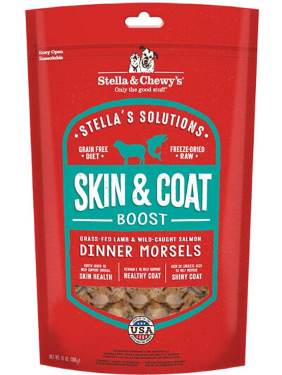 Stella and Chewys Dog Solutions Skin and Coat Boost Lamb and Salmon 13 Oz
