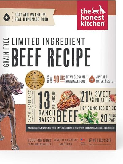 The Honest Kitchen Grain Free Hope Lid Beef Chickpeak 10 Lbs.