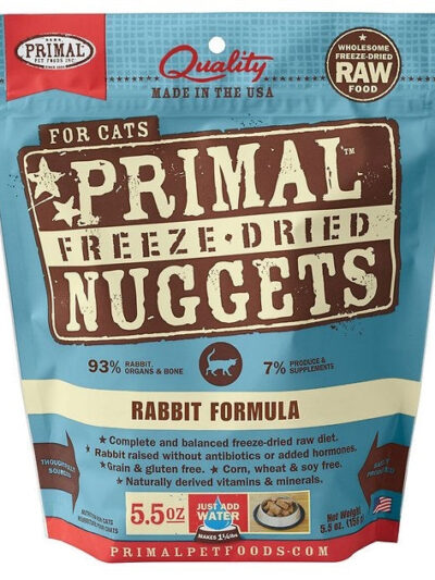 Primal Pet Foods Freeze Dried Food For Cats 5.5oz. Rabbit