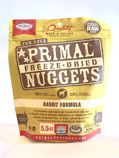 Primal Pet Foods Freeze Dried Food For Dogs 14oz. Rabbit