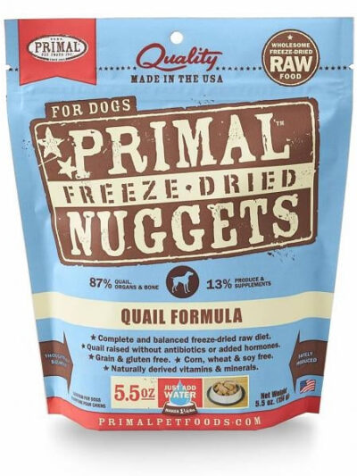 Primal Dog Freeze Dried Nugget Quail 5.5 oz.