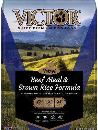 Victor Super Premium Dog Food Select Dry Dog Food Beef Meal & Brown Rice 15lb