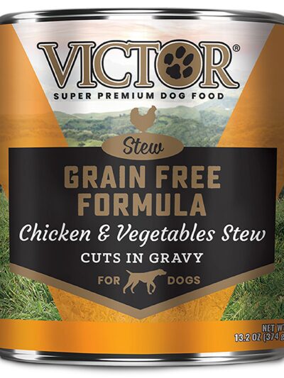 Victor Super Premium Dog Food Grain Free Wet Dog Food Chicken & Vegetable in gravy 13.2oz