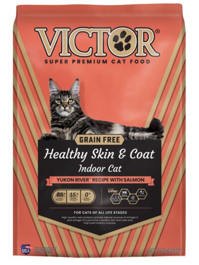 Victor Super Premium Dog Food Healthy Skin & Coat Indoor Dry Cat Food Yukon River w/Salmon 15lb