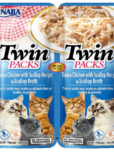 Inaba Cat Twin Pack Tuna Chicken in Scallop Broth 2.08oz. (6 Count)