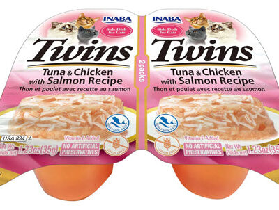 Inaba Cat Twin Cups Tuna Chicken Salmon 6Ct/2.46Oz