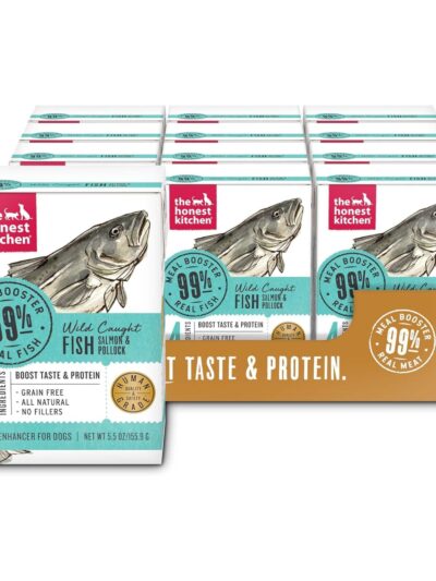 The Honest Kitchen Dog 99% Salmon and Pollock Meal Booster Wet Dog Food 5.5oz. Carton (Case of 12)
