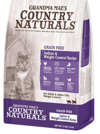 Grandma Mae's Country Naturals Grain Free Indoor & Weight Control Dry Cat Food Chicken 4lbs