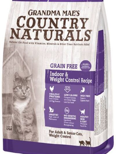 Grandma Mae's Country Naturals Grain Free Indoor & Weight Control Dry Cat Food Chicken 12lb
