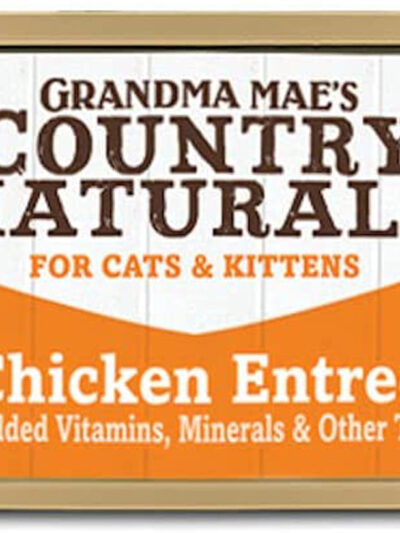Grandma Mae's Country Naturals Grain Free Pate Wet Cat & Kitten Food Chicken 2.8oz 24pk