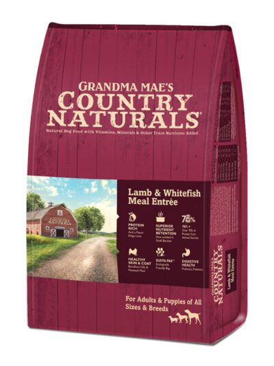 Grandma Mae's Country Naturals Dry Dog Food Lamb & Whitefish Meal 14lb