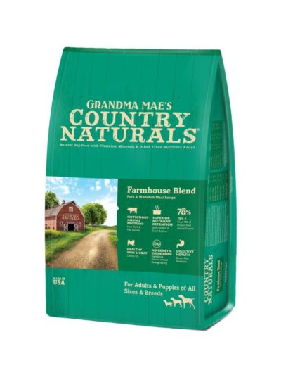 Grandma Mae's Country Naturals Farmhouse Blend Dry Dog Food Pork & Whitefish 24lbs