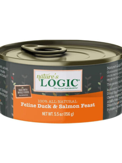 Natures Logic Cat Grain Free Duck Salmon 5.5oz. (Case of 24)