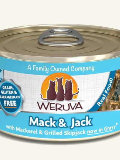 Weruva Mack and Jack with Mackerel and Grilled Skipjack in Gravy 3oz. (Case of 24)